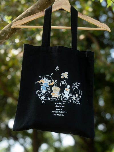 The Radish, “Rocco”, Some Soup, The Mushroom & The Flower - Project for Love - Totebag